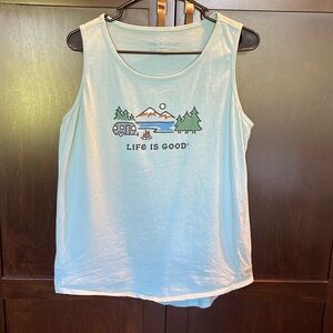 EUC Life is Good sleeveless top. Size large.